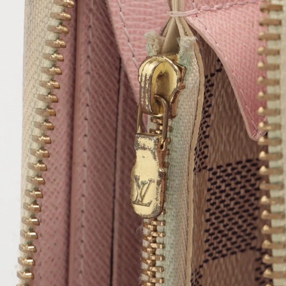 Louis Vuitton Damier Azur Clemence Wallet Rose Ballerine N61264 - Picture 8 of 12